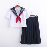 White Schoolgirl Uniform Japanese Navy Sailor