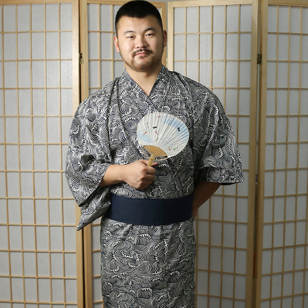Men's Japan Traditional Summer Yukata Japanese Style Kimono 2