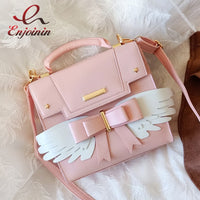 Kawaii Wings Bow Girl's Shoulder Bag Crossbody Bag